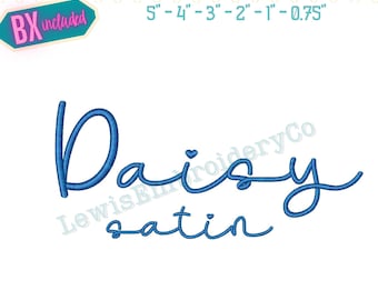 Handwritten Script, Machine Embroidery Font - With BX - (PDF Tutorial Included)