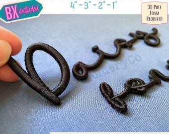 Free-Standing 3D Puff, Machine Embroidery Font - With BX - (PDF Tutorial Included)