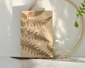 Greetings card : A6 botanical card with recycled envelope