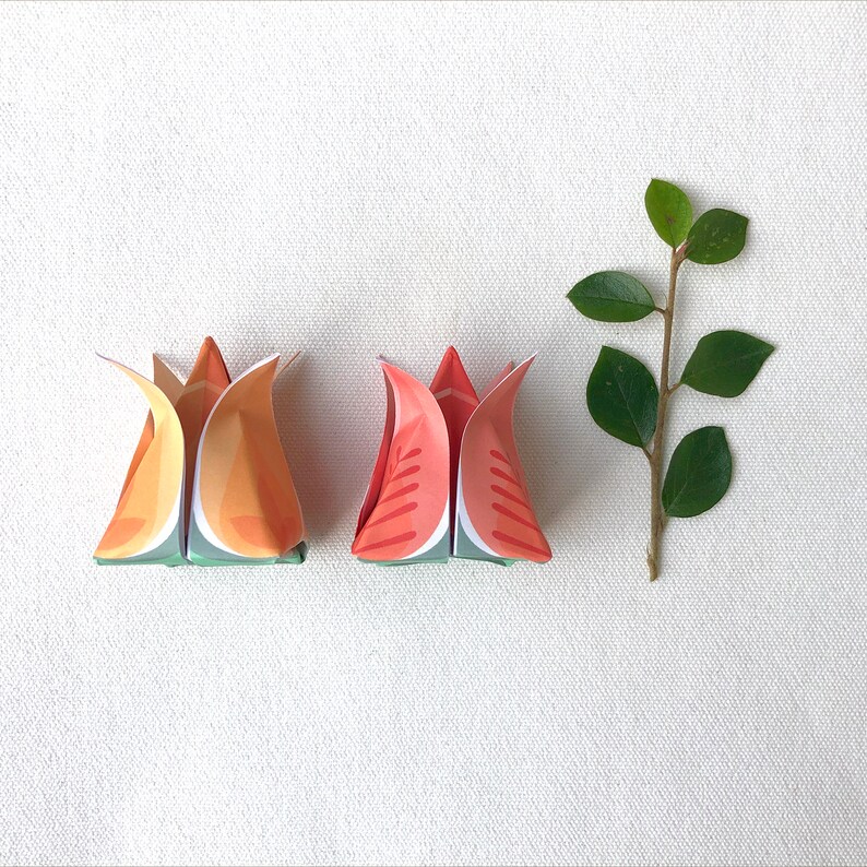 3 card bundle origami greeting cards paper rose Valentines decoration floral paper craft image 5