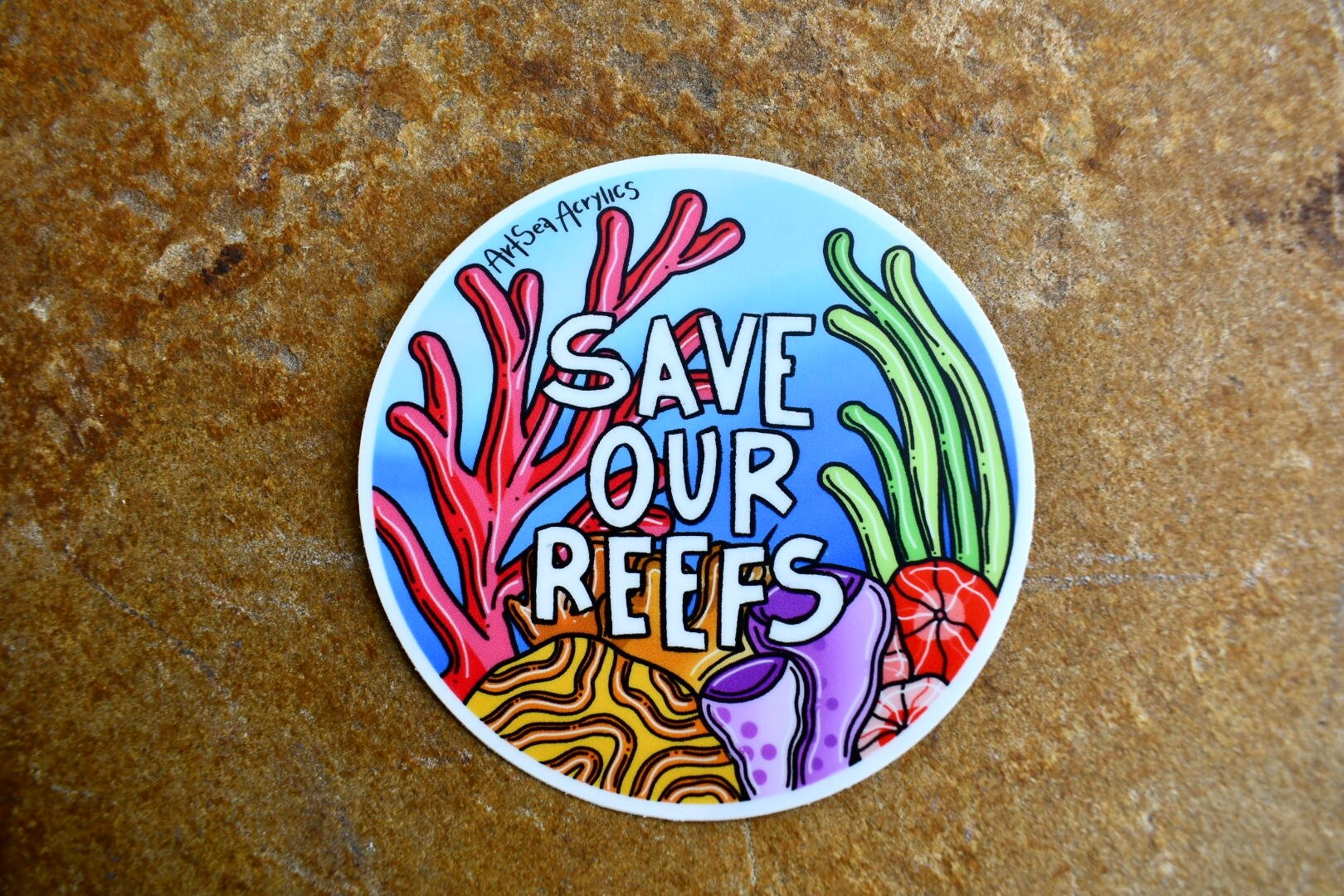 Save Our Reefs Sticker Coral and Ocean Conservation Sticker Etsy