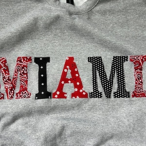 Miami University (OH) hand crafted GRAY sweatshirt