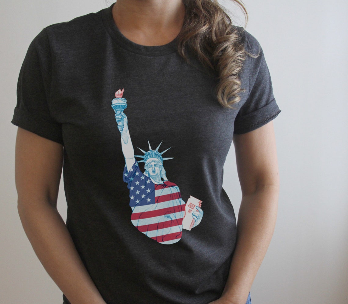 Statue of Liberty TShirt USA Tee 4th of July Shirt Etsy