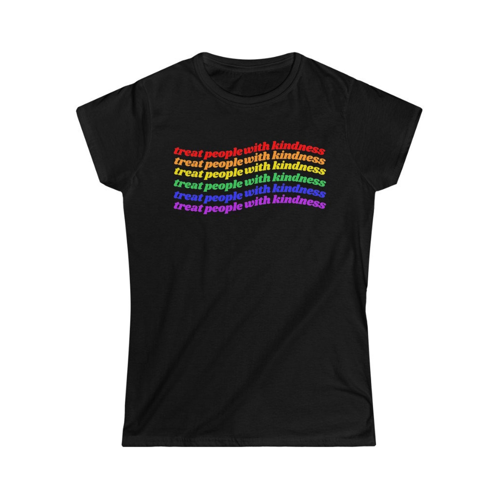 TPWK Women's Fitted Tee Pride Shirt Treat People With - Etsy