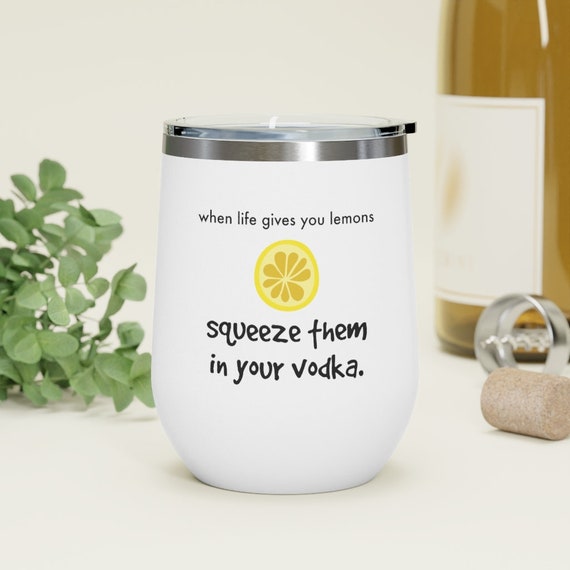 Funny Tee When life gives you lemons squeeze them in your vodka funny crewneck sweatshirt Vodka Lover Shirt