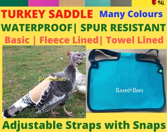 TÜRKEI-SATTEL | Sporen, Fäulnis und Wasserbeständige Leinwand | Fleecefutter oder Basic | Verstellbare Träger mit Druckknöpfen | Hirsch Beschützer | Truthahn Beschützer