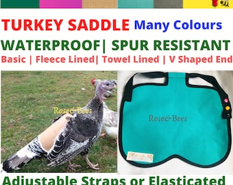 TURKIJE ZADEL | Verstelbare hertenbeschermer | Turkije Schort | Turkije beschermer| Waterdicht canvas| Fleece of Basic | GEVOGELTE Schort | Brons