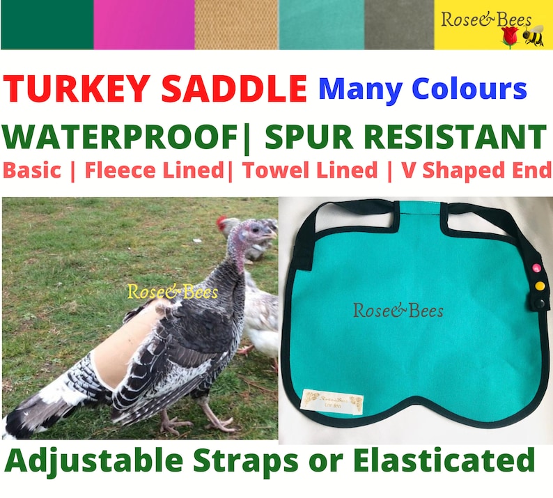 TURKEY SADDLE Adjustable Stag protector Turkey Apron Turkey Protector Waterproof Canvas Fleeced Or Basic POULTRY Apron Bronzes image 1