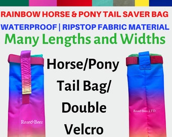 Sac à queue pour chevaux et poneys | Sac à queue étanche | Entretien des tresses | Protection pour le pansage | Résistant à l'eau