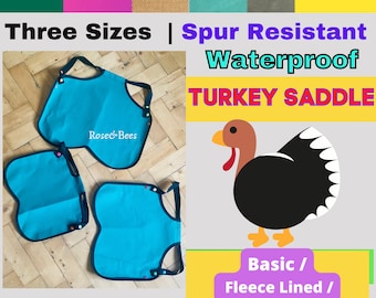 TÜRKEI-SATTEL | Hen Federn Protektor Jacke | Truthahn Schürze | Truthahn Beschützer| Wasserdichte Leinwand | Fleecestoff / Basic | GEFLÜGEL Schürze | Bronzen