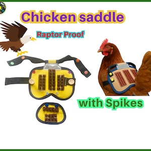 Chicken Saddle | Prevent Eagle Raptor Proof Chicken Vests Chicken Shield Saddle for Raptor Hen Protector | with Spikes