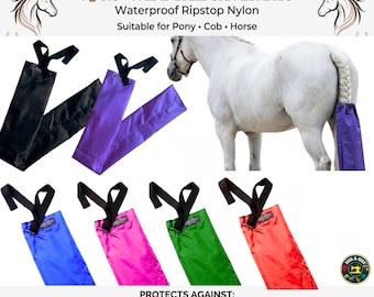 Sac de protection de queue standard de 16,5 cm de large | Longueur variable | Résistant à l'eau | Sac pour queue de cheval | Soin de la queue des poneys et des chevaux | Toilettage de la queue tressée