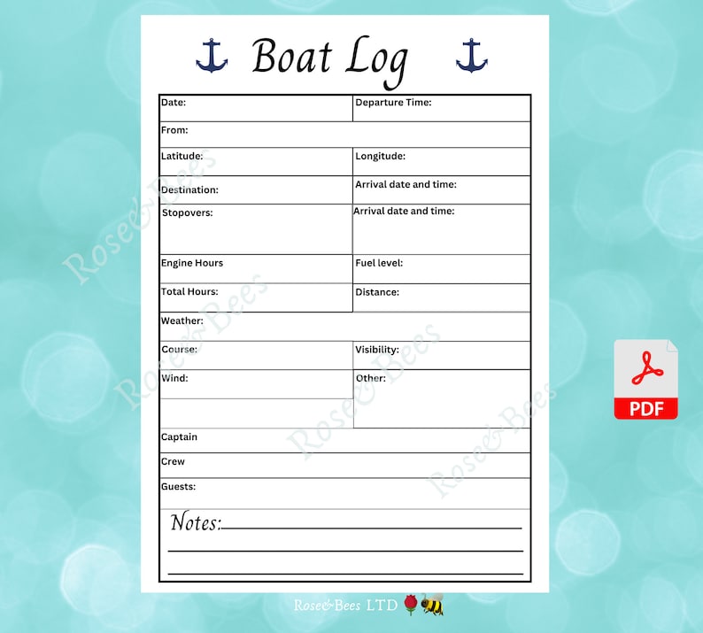 Boating Logbook Boat Log Book Boat Gift Boat Log Etsy