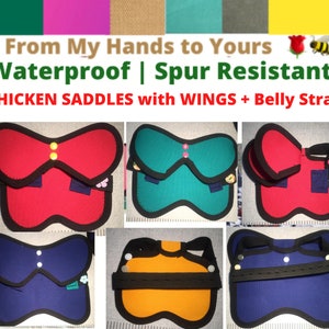 Chicken Saddle Wings Belly Strap Apron Hen protector Adjustable Waterproof snaps POULET PROTECTION Canvas Bantam XS S M L Cockerel Cotton