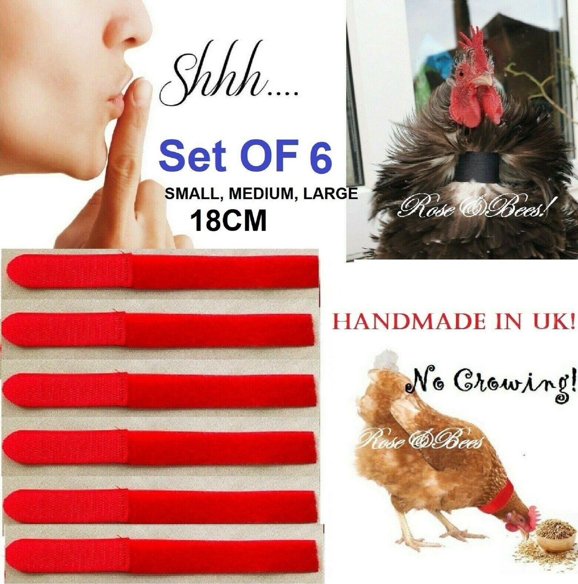 6X 18CM Cockerel Collar Rooster Quiet Collar Low Crow Etsy UK