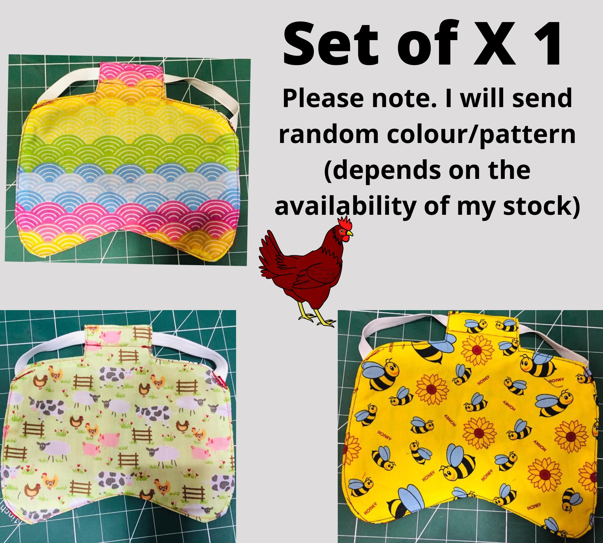 elasticated chicken saddle | cotton | duck apron | chicken apron