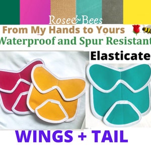 Chicken Saddle Apron POULET WINGS Tail PROTECTION Elasticated Hen protector Waterproof Canvas Bantam Apron Coop Rooster Silkie Backyard Farm