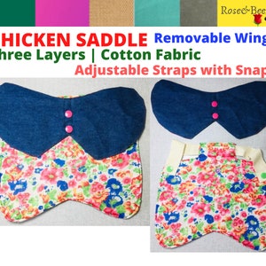 CHICKEN SADDLE | Adjustable Straps | HEN Apron | Duck Jacket | Feather Protector | Back Care | Coat Poultry | Egg layer | Bantam Sussex