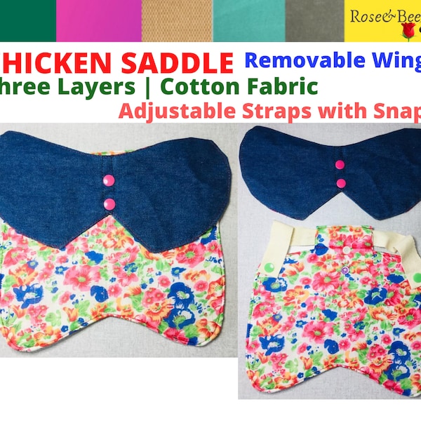 CHICKEN SADDLE | Adjustable Straps | HEN Apron | Duck Jacket | Feather Protector | Back Care | Coat Poultry | Egg layer | Bantam Sussex