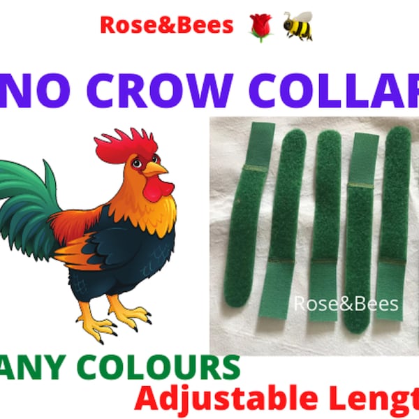 6X 18CM | Cockerel Collar | Rooster Quiet Collar | Low Crow | Anti Noise Neck Band | Chicken Duck Hen Poultry Turkey Cock Stop Crowing |