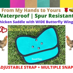 CHICKEN SADDLE | Poultry apron | Hen Back Protector Poulet Wing Protection Egg Layer Farm Bird Health Wounded back Spur Resistant Waterproof