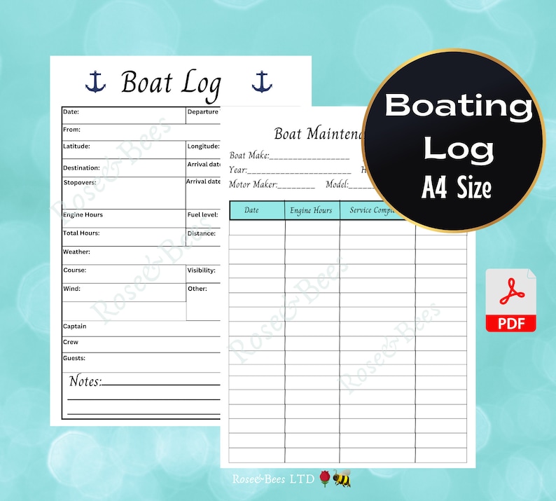 Boating Logbook Boat Log Book Boat Gift Boat Log Etsy
