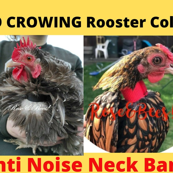 Crow Reduction Webbing Collar Handmade Quiet Rooster Gobble Hobblers Turkey Toms Cock Anti Noise Band Neck Shamos bantam Maran Polish Skie