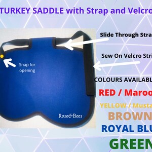 TURKEY SADDLE Adjustable Stag protector Turkey Apron Turkey Protector Waterproof Canvas Fleeced Or Basic POULTRY Apron Bronzes Strap With Velcro