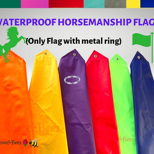 Natural Horsemanship Training Fahne | Pflege für Pferde | Pferd Entwicklung | Ripstop Nylon ohne Fahnenstange | Mit Tüllenring | Größen + Farbe