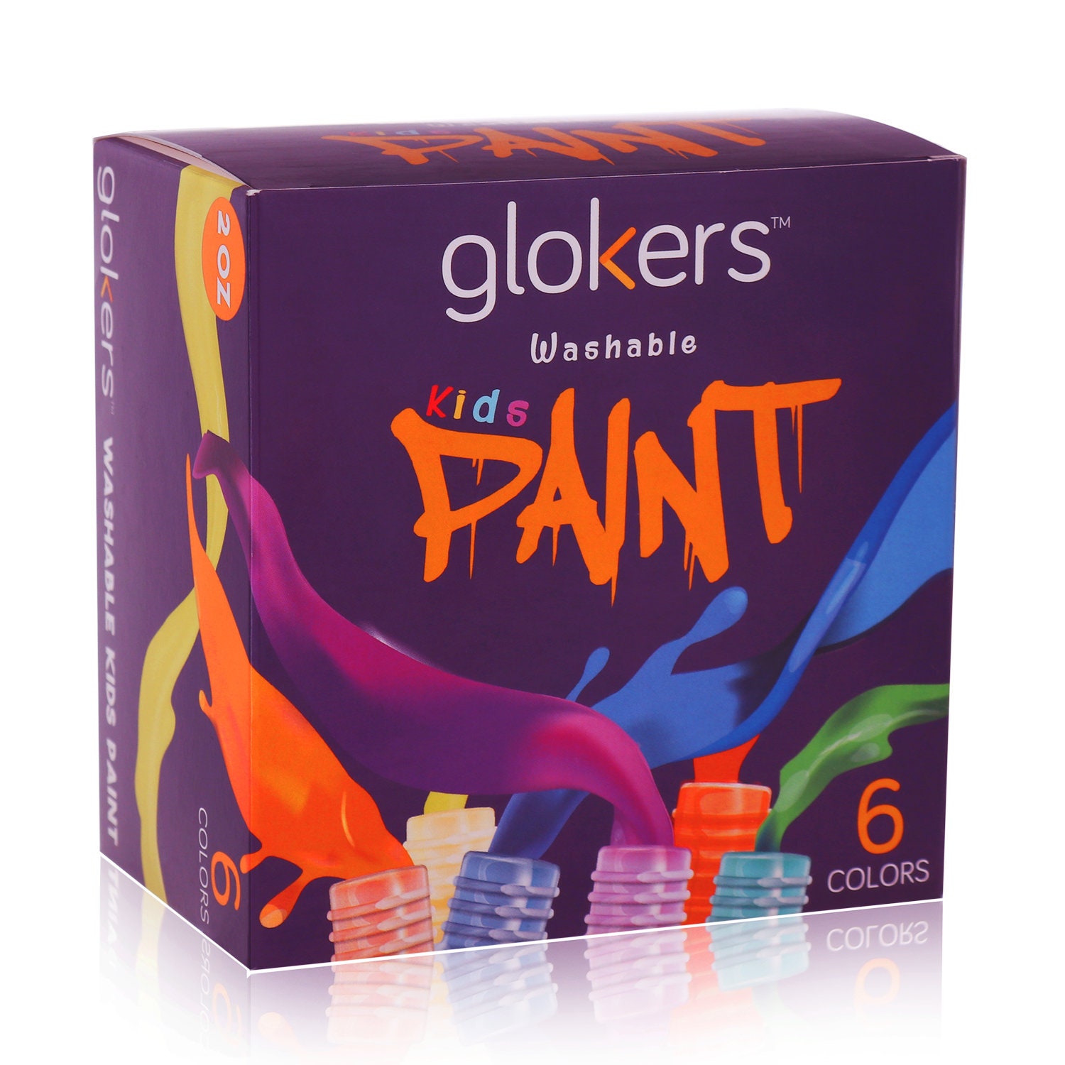 EXTRIC Washable Paint for Kids - 12 Count Finger Paint (2 oz Each) Tempera Paint - Non Toxic Kids Paint for Art, Craft - Kids Paint