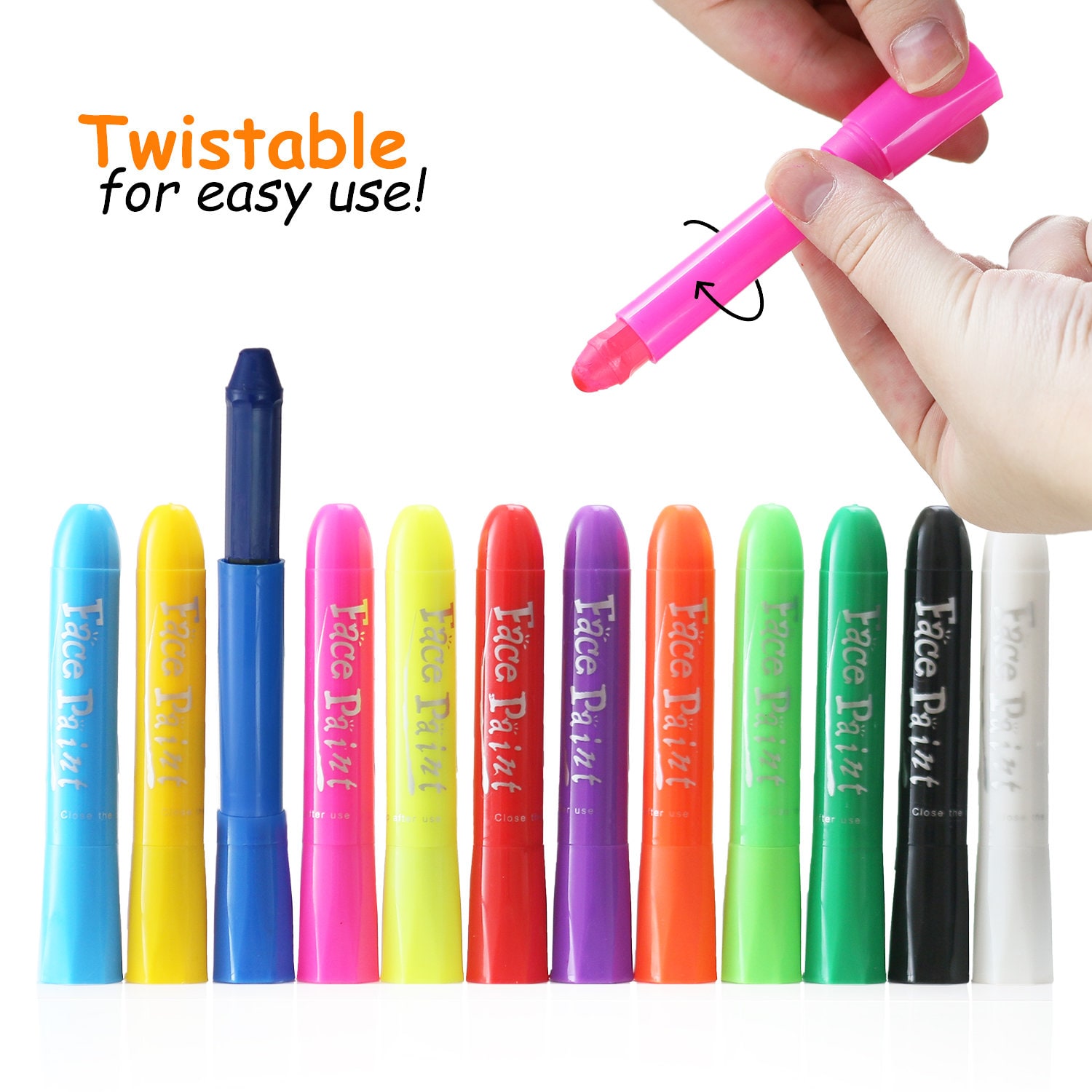 Face and Body Crayons Set 12 Colors Washable NonToxic Etsy