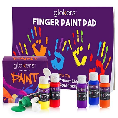 4 X 28ml Finger Paints Finger Paint Set Red , Yellow , Blue , Green for Age  3 