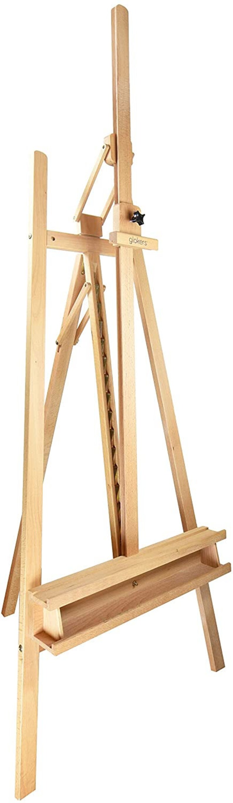 Large Wooden Art Easel Wood Adjustable Floor Artist Lyre A Etsy