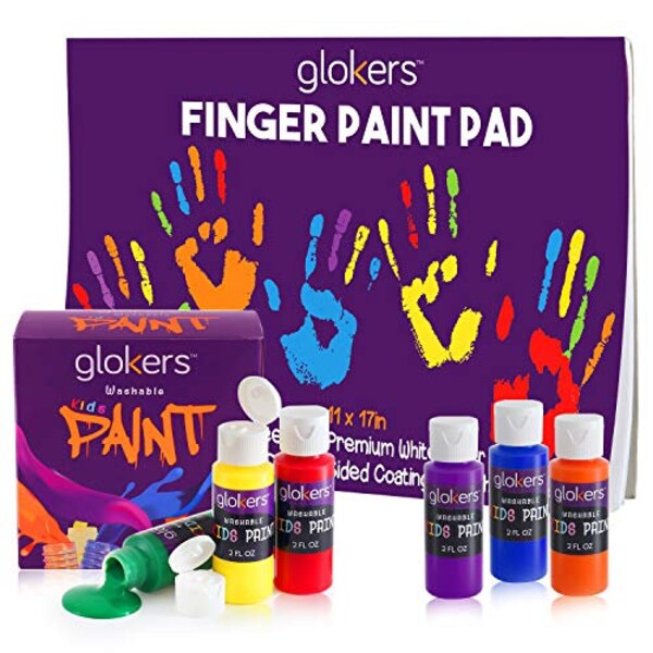 Finger Paint Pad & 6 Colors (glokers) Paint
