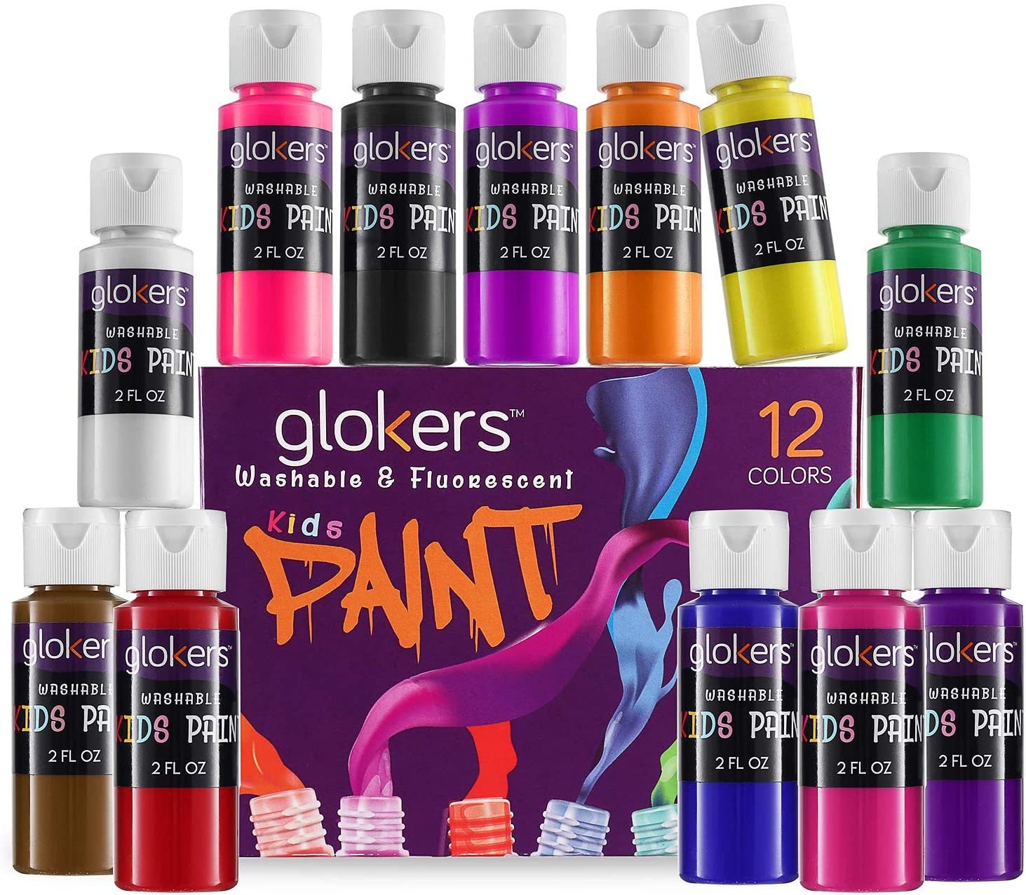 Glokers Canvas Panels Painting Kit | Art Supplies Set Includes Paint Palette, Sponge Brushes, Canvases, Paintbrushes & Mixing