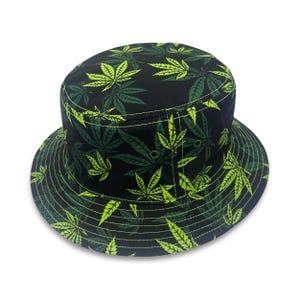 Reversible &quot;Indica&quot; Leaf Bucket Hat by Sammy X SMOKE
