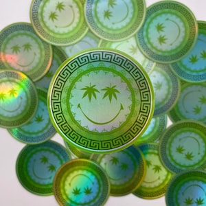 Smiley Stoner 2.0 Holographic Sticker