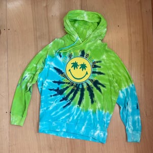 Smiley Stoner Tie Dyed Hoodie by Sammy X SMOKE