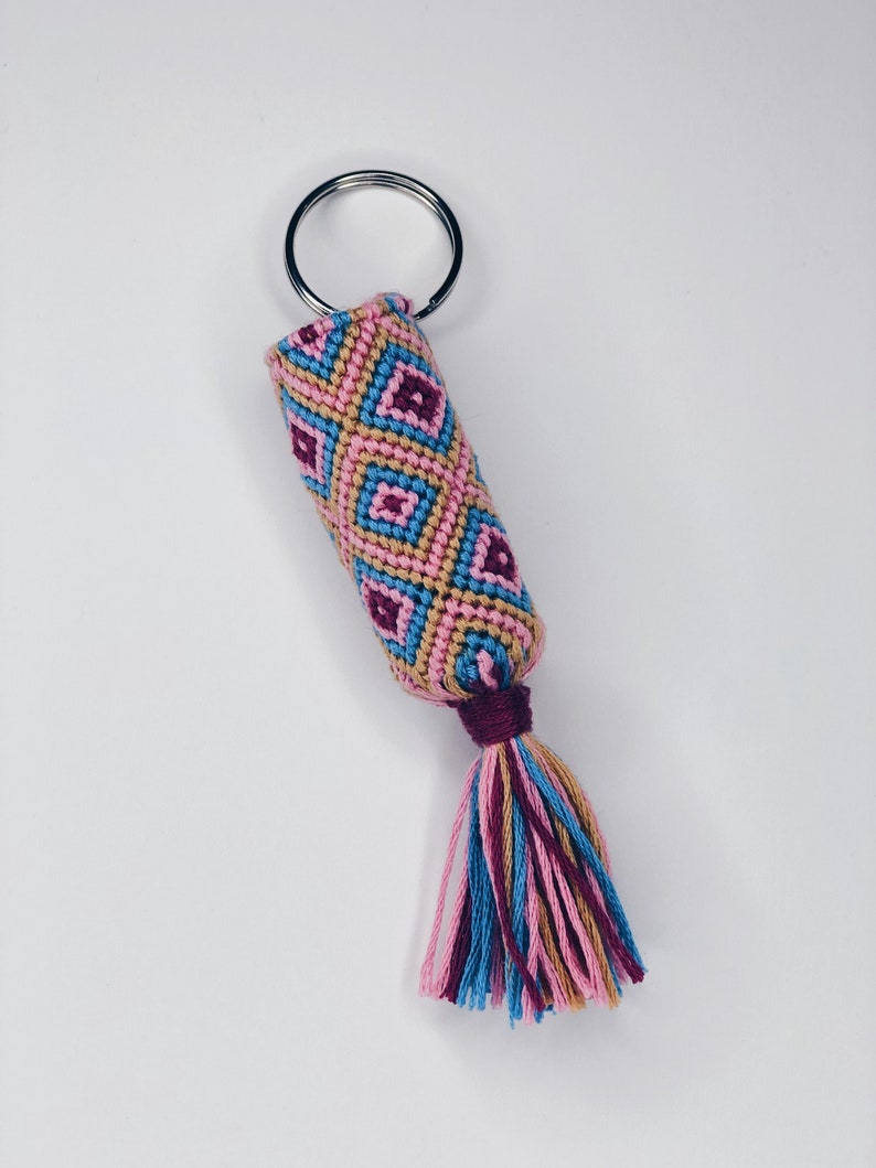 Friendship Bracelet Chapstick Holder Keychain keychains Etsy