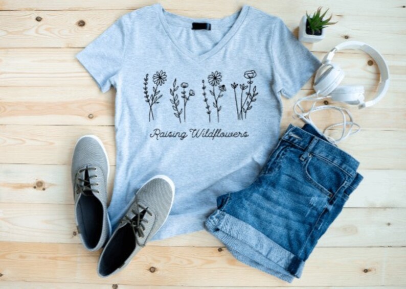 Raising Wildflowers Floral svg Motherhood Flower svg | Etsy
