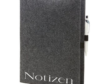 Filzhülle Notizbuch A4 "Notizen"