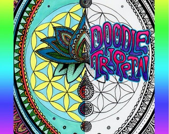 Download Doodle Coloring Book Etsy