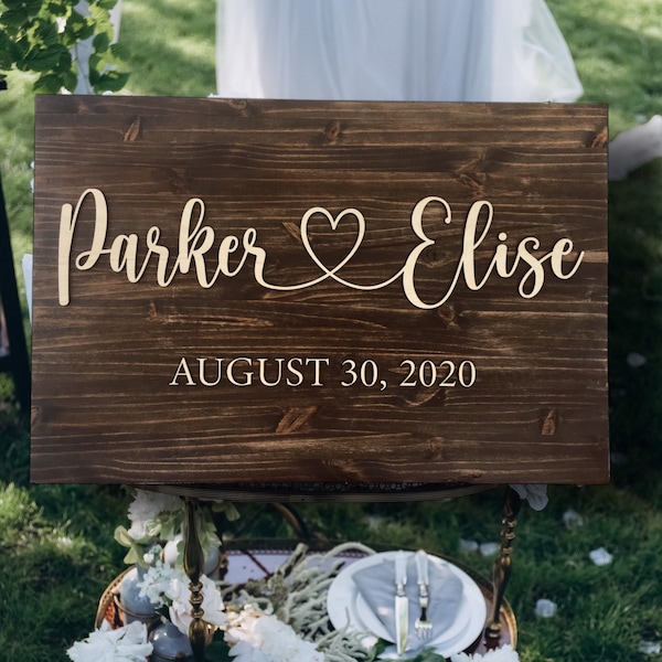 3D Wedding Welcome Sign - Welcome to our Wedding Sign - Welcome Wedding Sign Wood Wedding Signage - Wooden Wedding Sign Mr and Mrs Sign