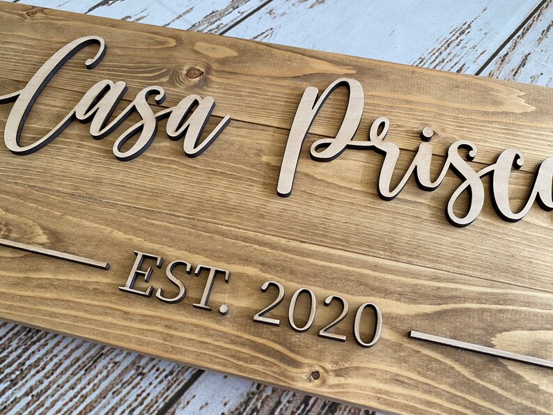 Last Name Wood Sign Established Sign Pallet Sign Custom Last Etsy