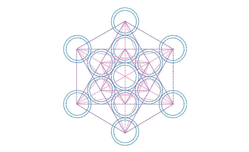 Metatron Pattern Metatron's Cube Machine Embroidery Design Pattern - Digital File ...