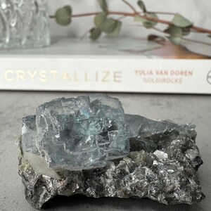 Beautiful Blue Yaogangxian/YGX Fluorite Specimen High-Quality Genuine Crystal With Rainbows