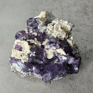 Stunning Yaogangxian/YGX Purple Blue Fluorite Specimen High-Quality Genuine Purple Cluster With Rainbows