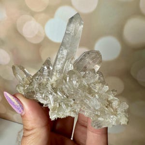 Himalayan Quartz Specimen Cluster With Chlorite & Iron Inclusions From India | Tucson Gem Show Exclusive