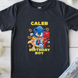 Personalized Sonic Birthday Shirt: Custom Kids Tee