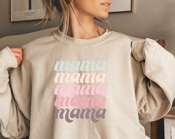 Retro Mama Row Sweatshirt, Mama Sweatshirt Retro, Mother Sweatshirt, Retro Mama Sweater, Retro Mom Sweatshirt, Retro Mama Sweatshirt